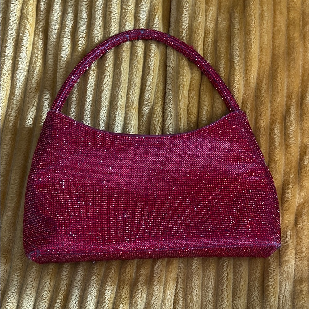 Elegant Red Beaded Women's Bag